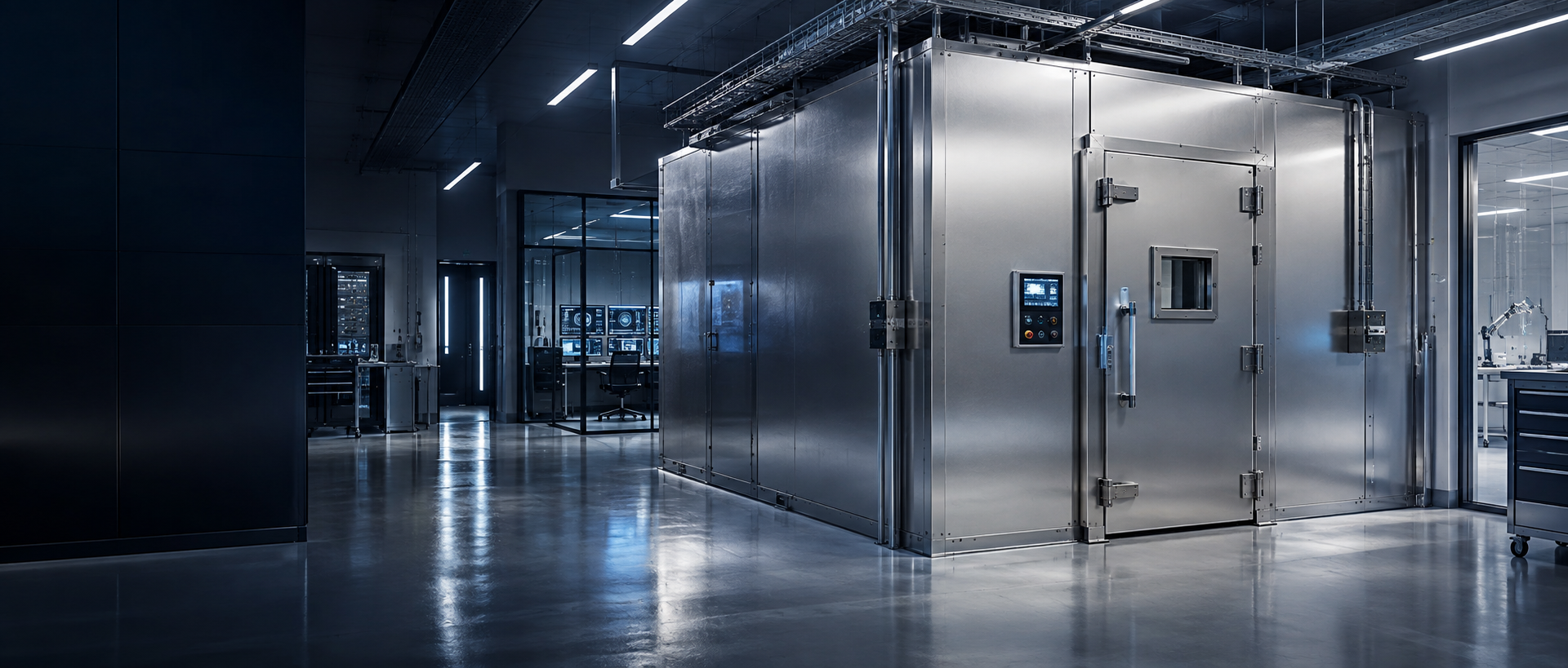 Concept visualization of an RF shielded room